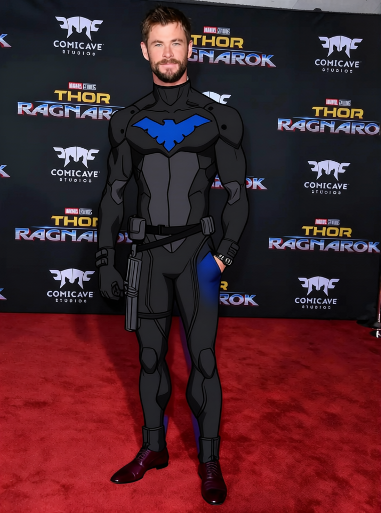 Nightwing Blue And Black Suit With Domino Mask 2