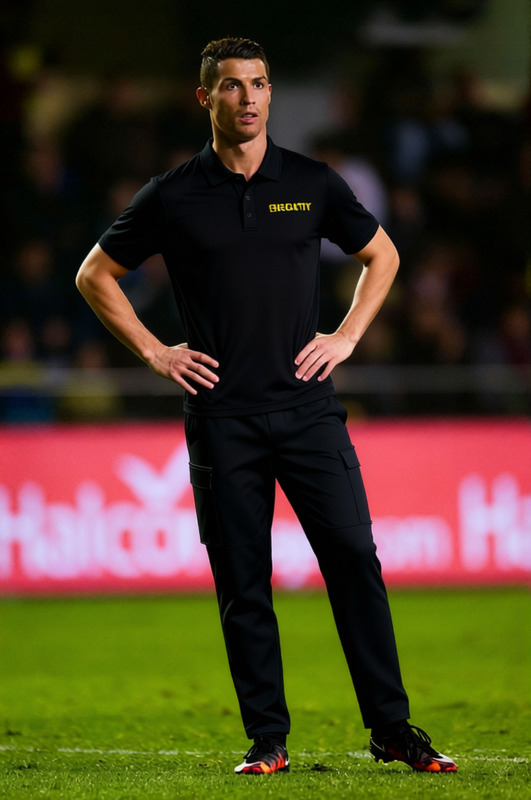 Happy Hogan Black Favreau Security Polo With Black Pants