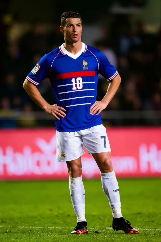 Zinedine Zidane France Blue Jersey