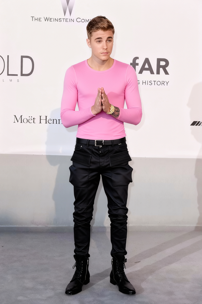 Machine Gun Kelly Pink Shirt With Black Pants