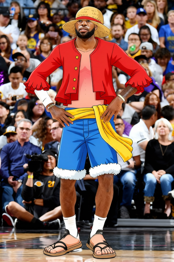Luffy Red Vest With Straw Hat And Yellow Sash 2