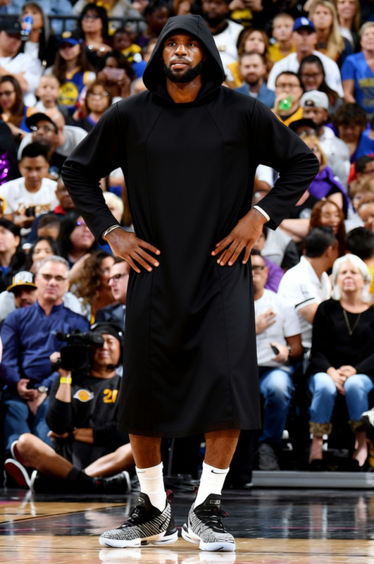 The Front Man Black Hooded Coat With Geometric Mask 2