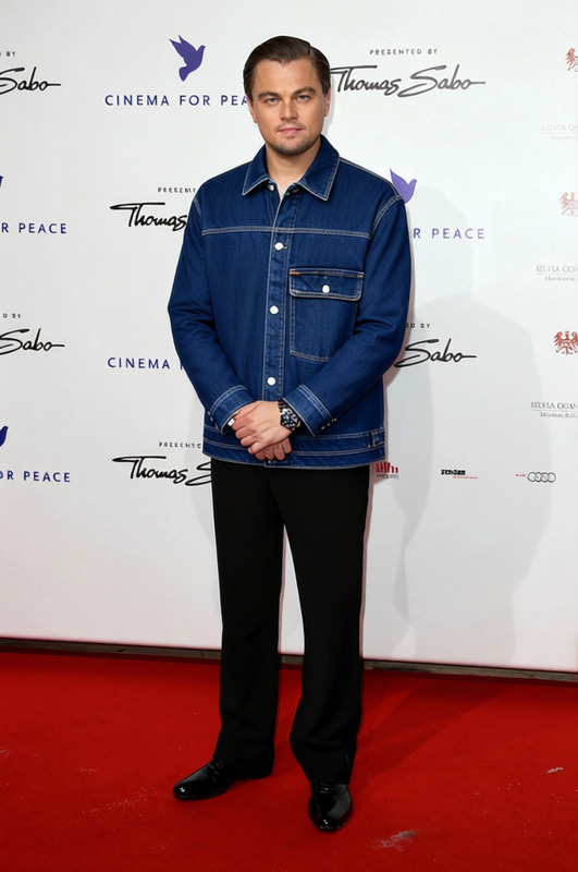 Classic Denim Jacket With Straight Jeans