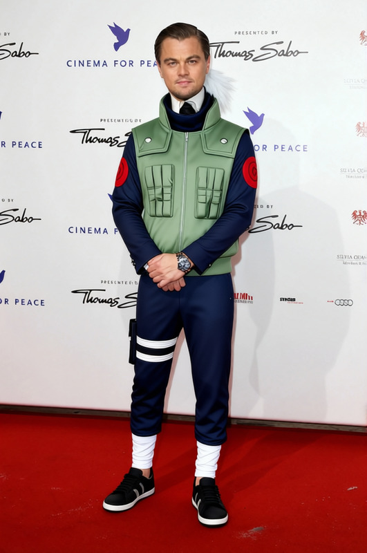 Kakashi Hatake Green Shinobi Vest With Blue Mask 2