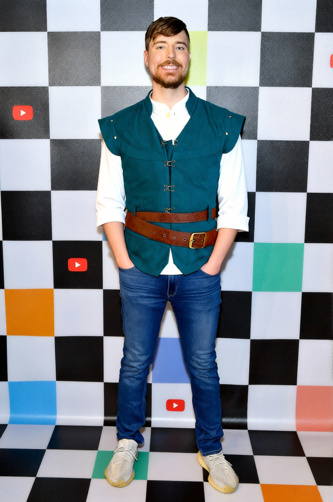 Flynn Rider Teal Vest With White Shirt