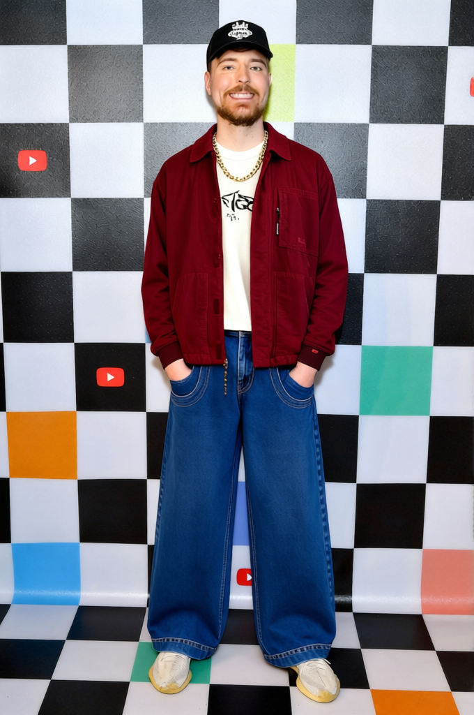 Y2k Track Jacket With Wide Leg Jeans