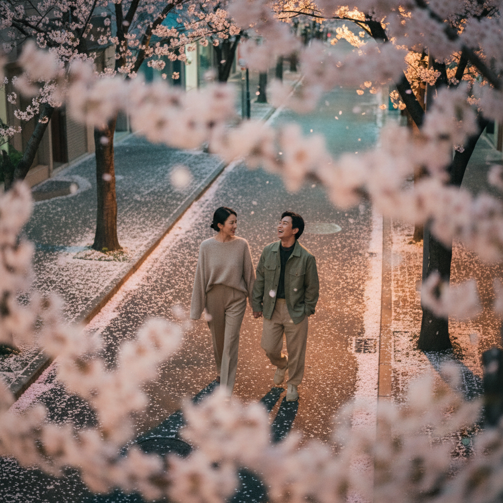 Beneath Falling Blossoms