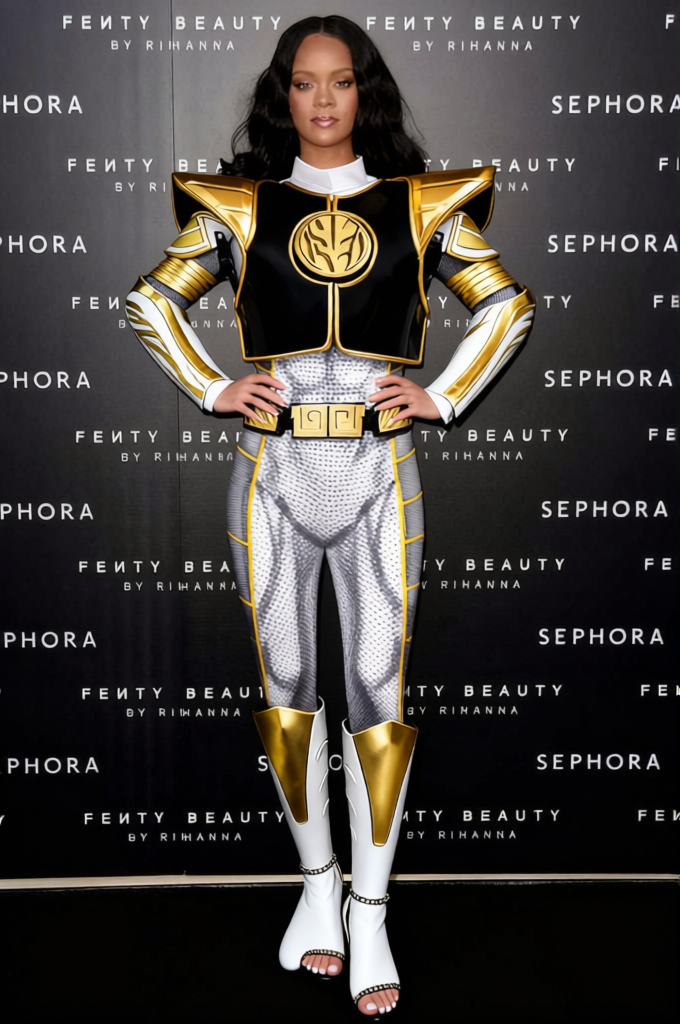 Mighty Morphin White Ranger White Tiger Ranger Suit