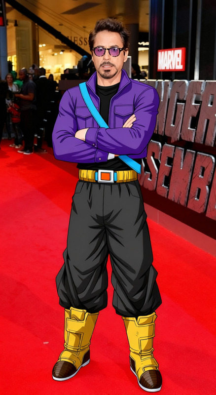 Trunks Purple Denim Jacket With Sword Strap 2