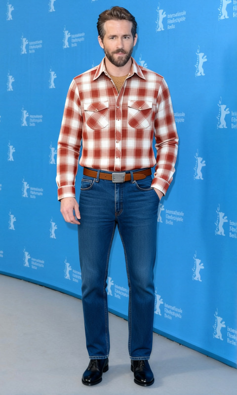 Post Malone Plaid Flannel With Distressed Jeans