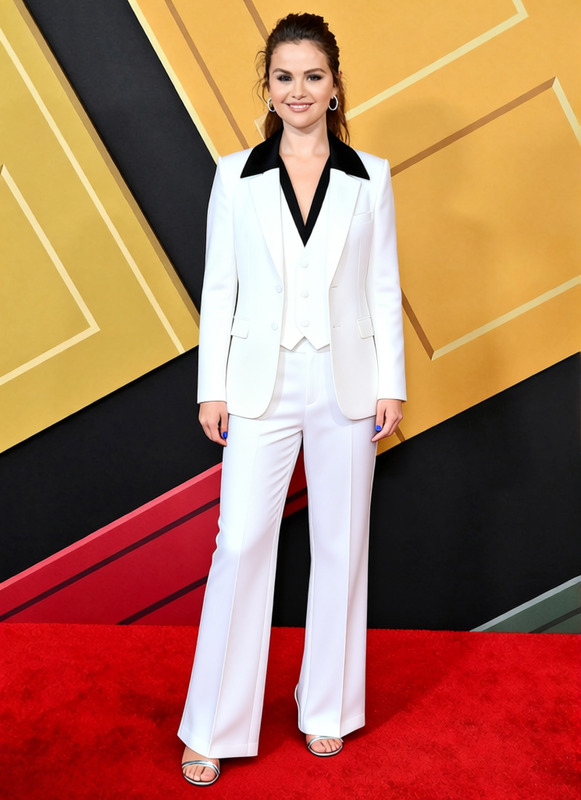Bee Gees White Disco Suit With Open Collar