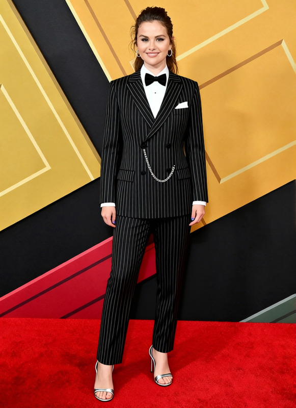 Gomez Addams Black Pinstripe Suit
