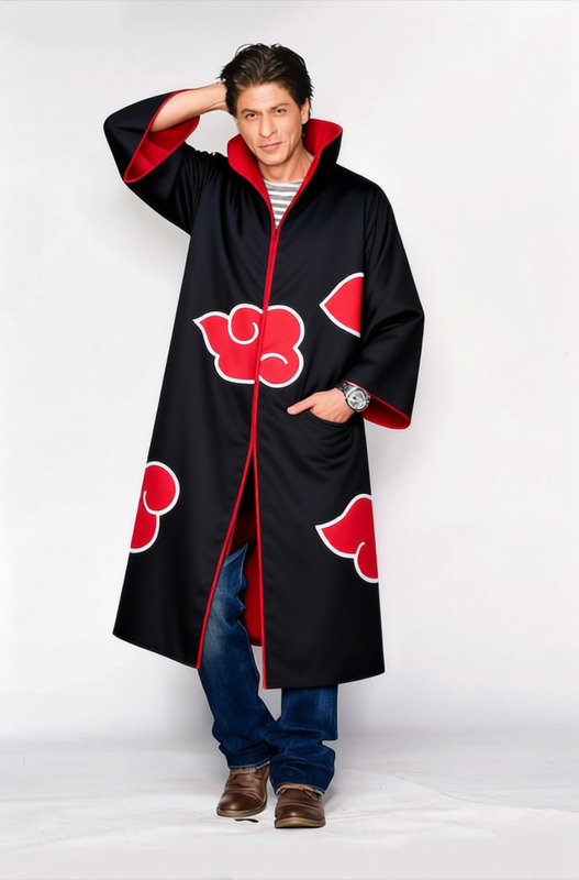 Itachi Uchiha Black Akatsuki Cloak With Red Clouds 2
