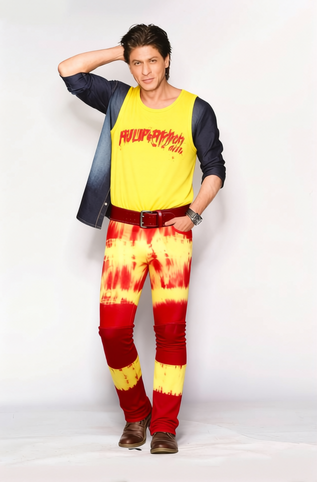 Hulk Hogan Yellow And Red Bandana With Tank Top