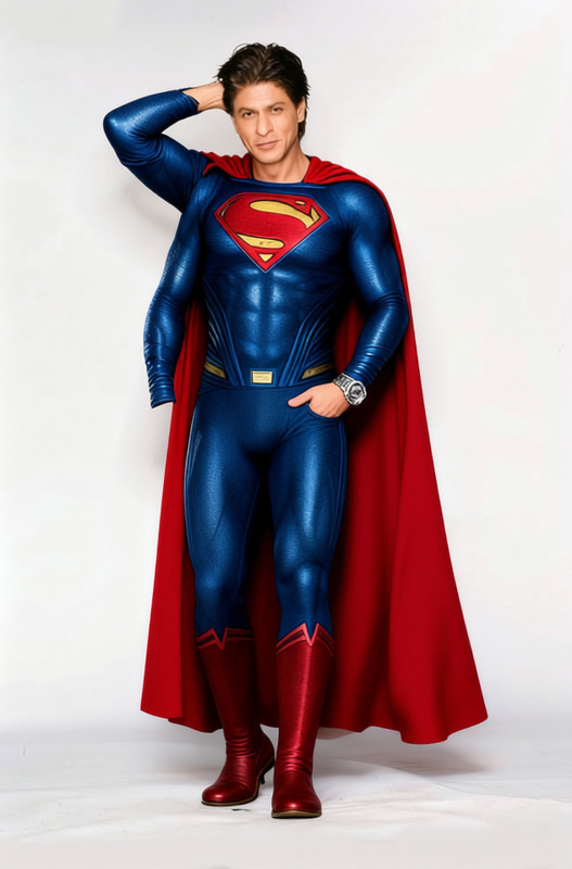 Superman Classic Blue Suit With Red Cape And S 2