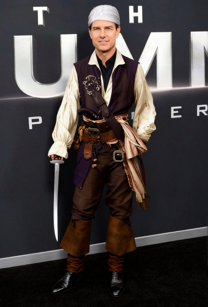 Jack Sparrow Tattered Pirate Coat With Tricorn Hat 2