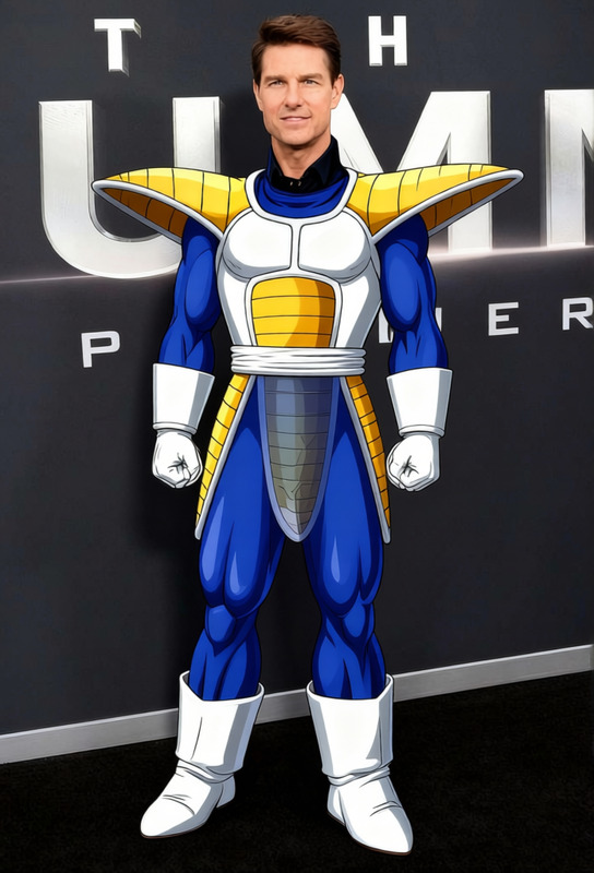 Vegeta Blue Spandex With White And Gold Saiyan Armor 2