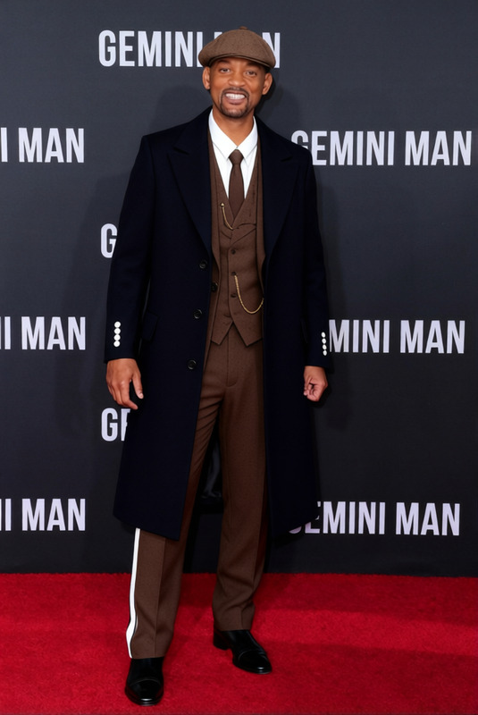 Arthur Shelby Brown Wool Coat With Brown Trousers