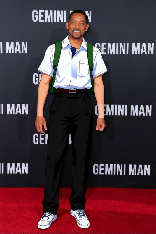 Shinji Ikari School Uniform White Shirt With Black Pants