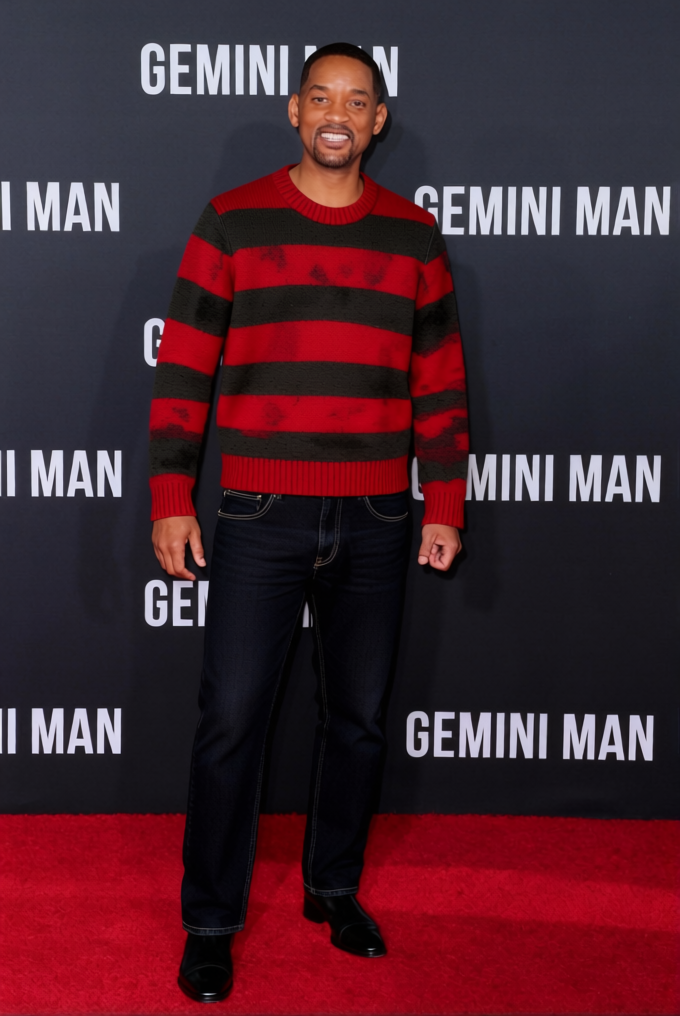 Freddy Krueger Striped Sweater With Fedora And Razor Glove 2