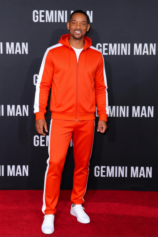 Vector Orange Tracksuit With White Tee