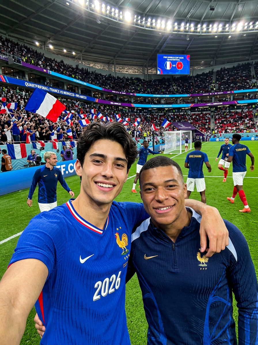 Kylian Mbappé Selfie