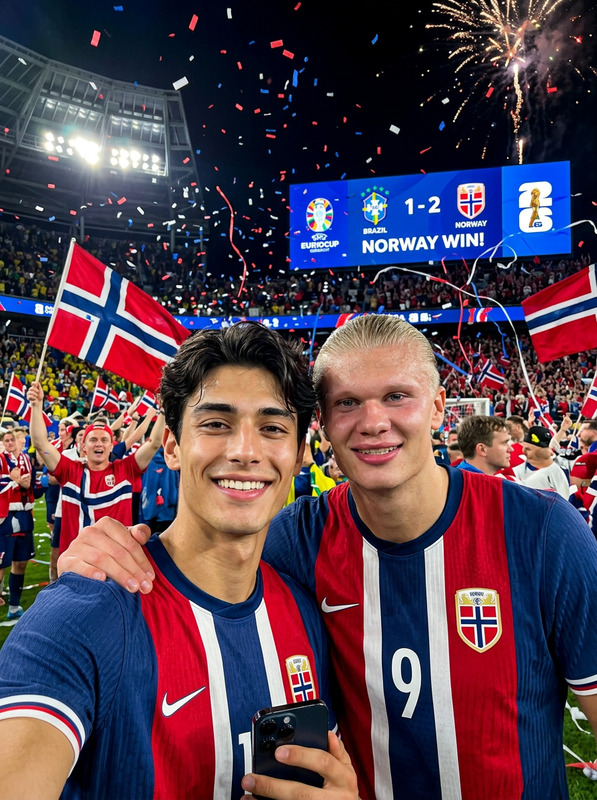 Victory Selfie with Haaland