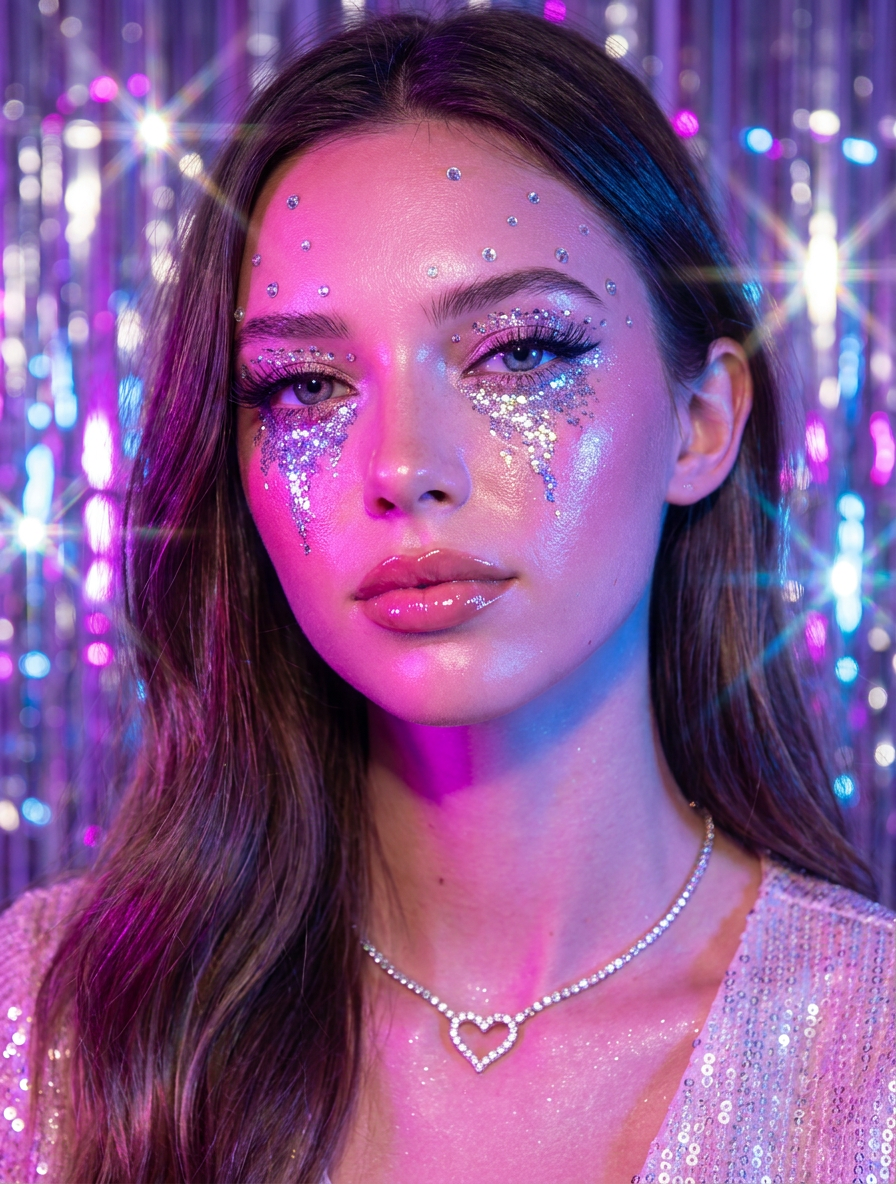 Neon Glitter Tears