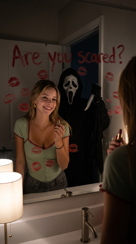 Ghostface Mirror Scared