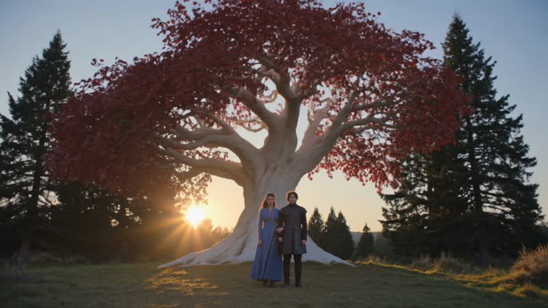 Sidebar Background Image Red Fantasy Wedding Text-to-Video Template | Magic Hour