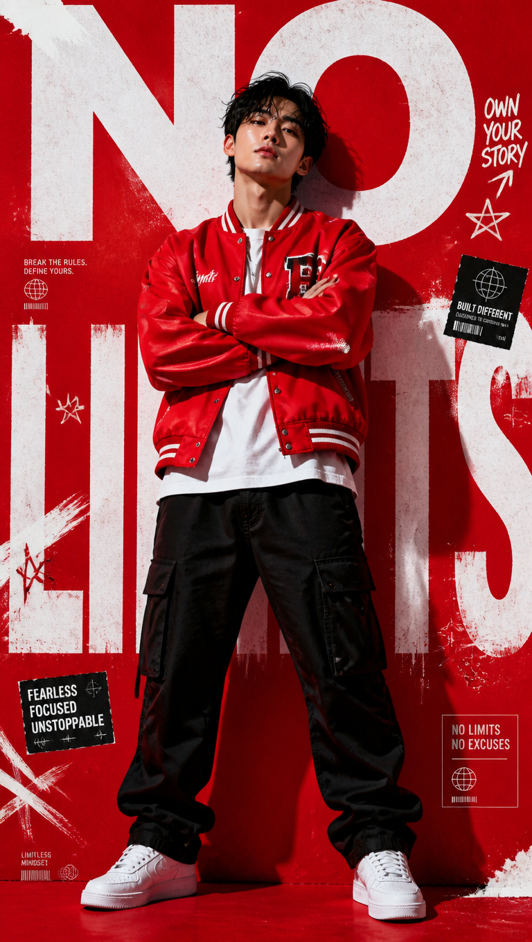 Red Streetwear Editorial