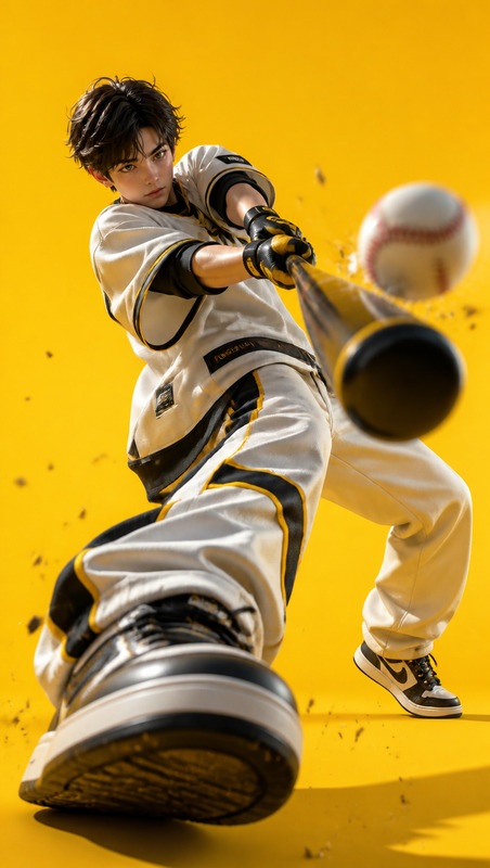 3D Street Baseball Impact