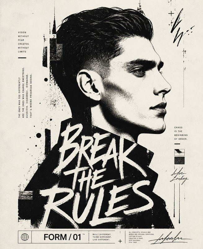 Raw Ink Typographic Portrait