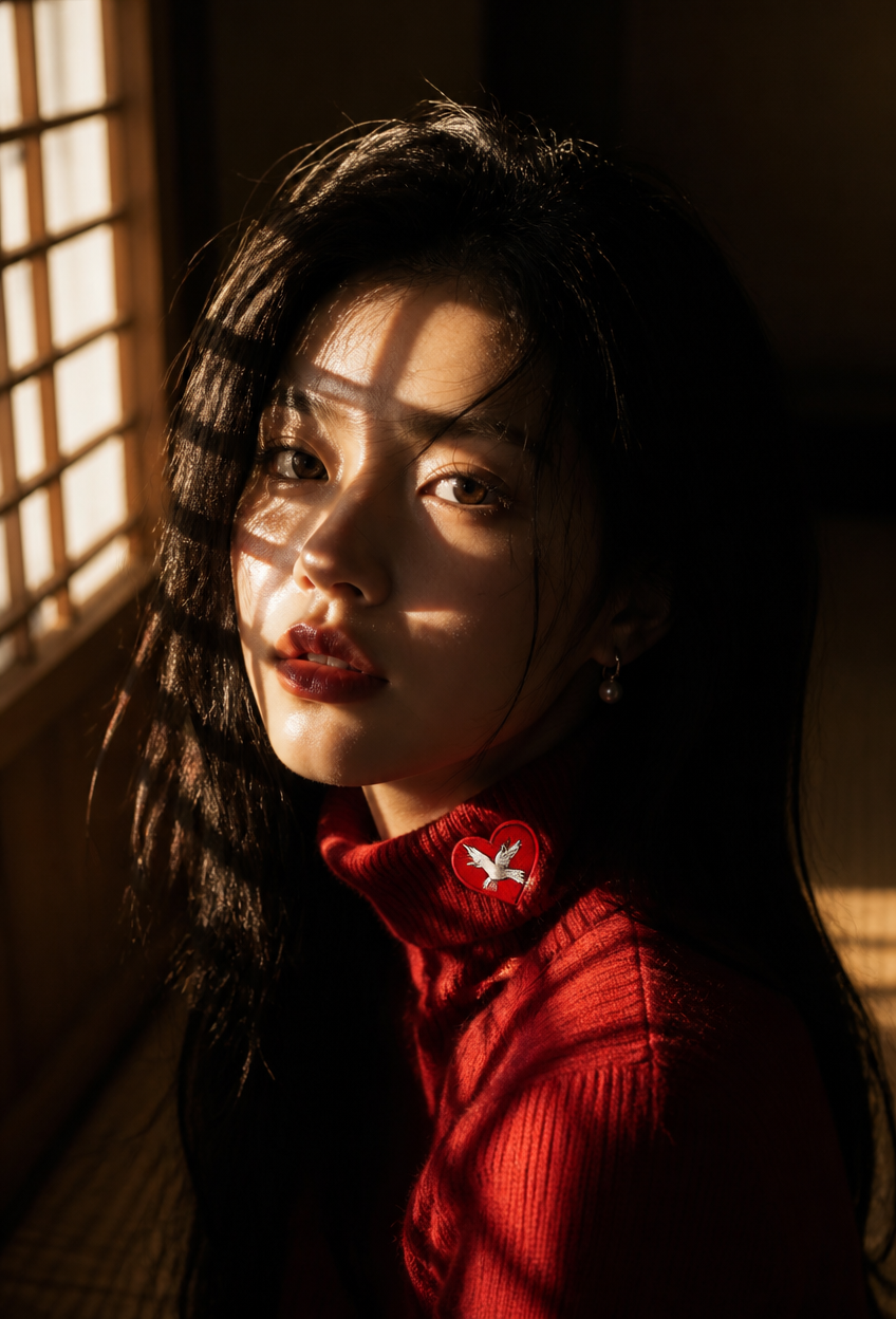 Shoji Sunlight — Golden Grid Portrait