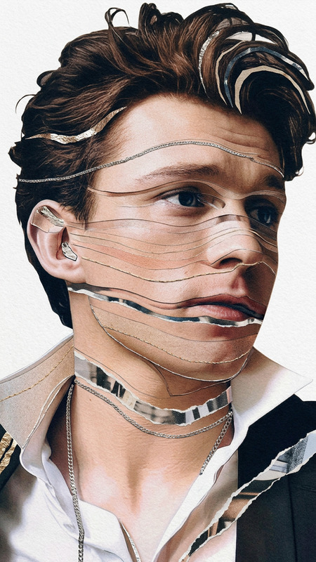 Fluid Scanline — Mixed-Media Portrait