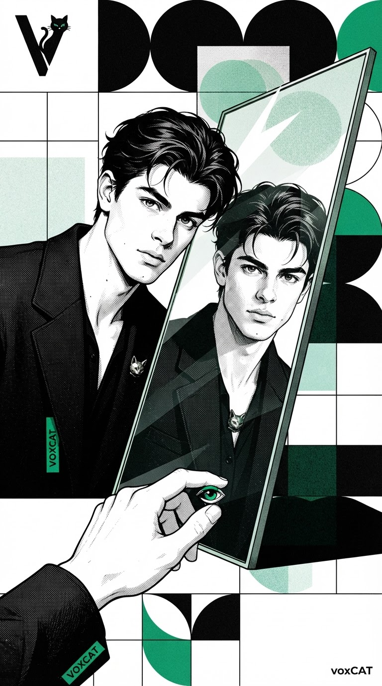 Emerald Mirror — Swiss Graphic Reflection