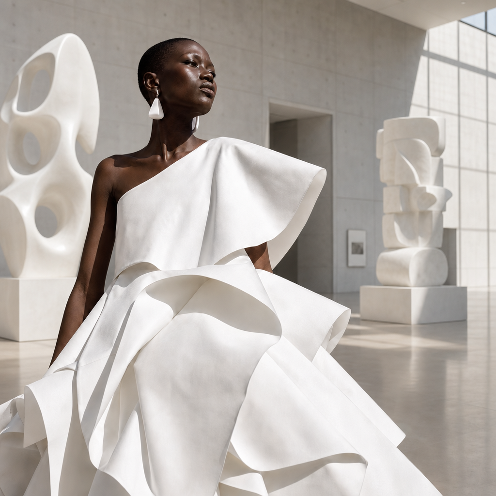 AI Image Editor · Place the model in a modern mu