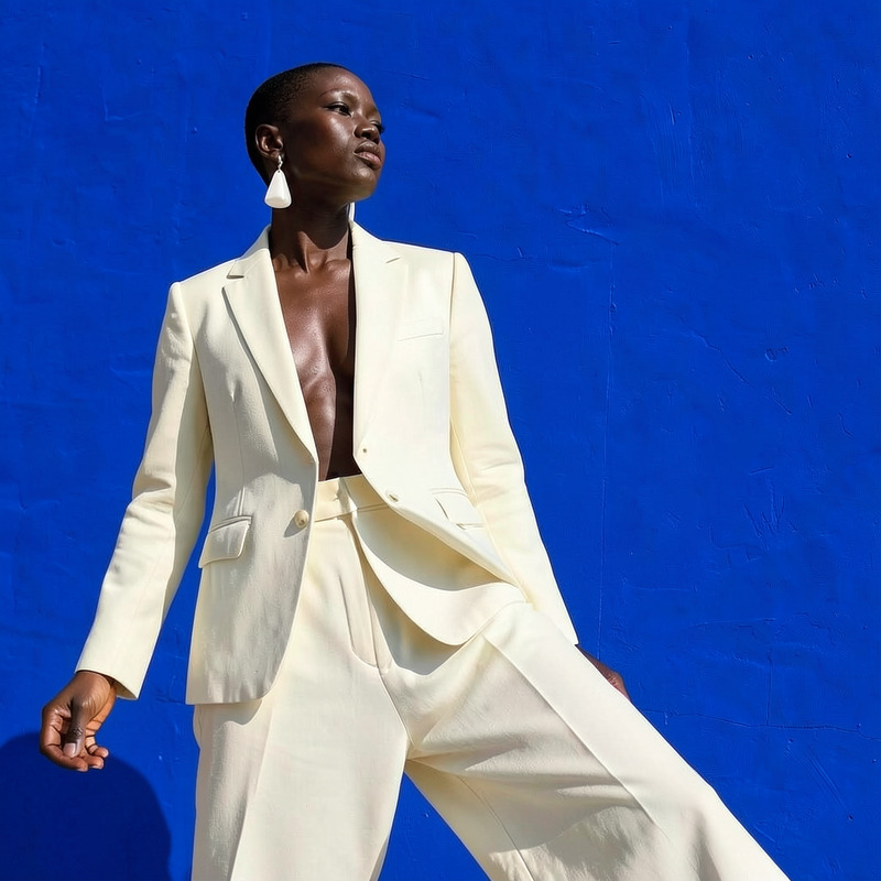 AI Image Editor · Change the outfit to a cream t