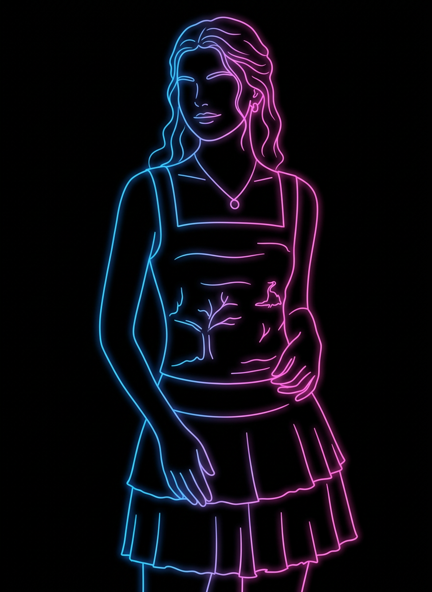 AI Neon Line Art