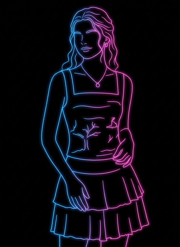 AI Neon Line Art